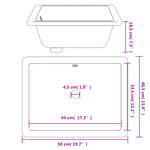 vidaXL Évier de salle de bain blanc rectangulaire céramique