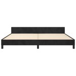 vidaXL Cadre de lit sans matelas noir 200x200 cm velours