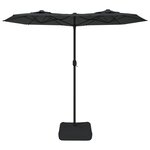 vidaXL Parasol de jardin à double tête anthracite 316x145 cm