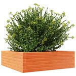 vidaXL Jardinière cire marron 80x80x23 cm bois de pin massif