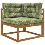 vidaXL Coussin de canapé d'extérieur 3 Pièces Modèle feuille Polyester