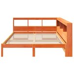 vidaXL Lit bibliothèque sans matelas cire marron 140x200 cm pin massif