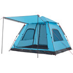 vidaXL Tente de camping à dôme 5 personnes bleu libération rapide