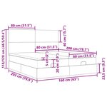 VidaXL Cadre de lit ottoman et matelas gris clair 160x200cm tissu