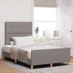 Lit vidaXL Taupe 120x200 cm en Tissu