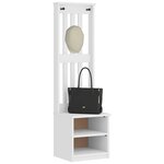 vidaXL Portemanteau SANDNES blanc 45x40x159 5 cm bois massif pin