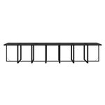 vidaXL Ensemble à manger de jardin coussins 19 Pièces Résine tressée Noir