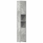 vidaXL Armoire de salle de bain Gris béton Bois d'ingénierie