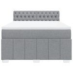 vidaXL Sommier à lattes de lit avec matelas Gris clair 140x190cm Tissu