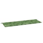 vidaXL Coussin de banc de jardin motif de feuilles 150x50x4 cm