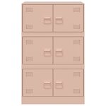 vidaXL Buffet rose 67x39x107 cm acier