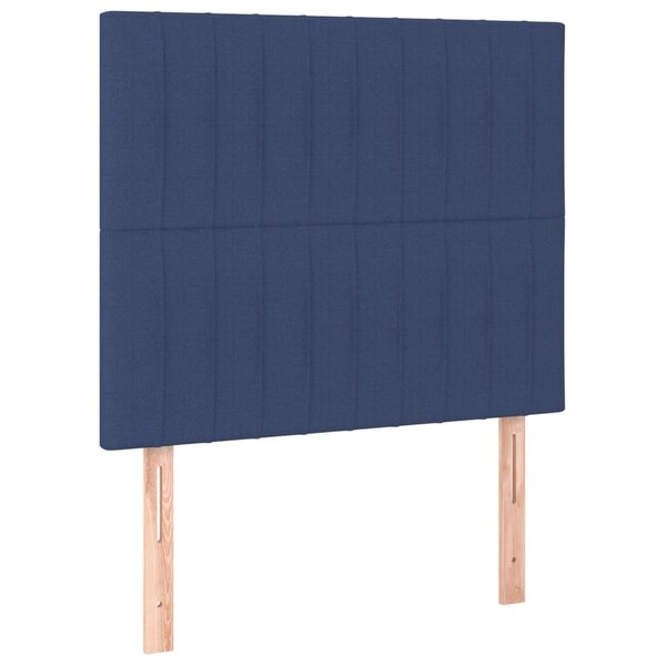 vidaXL Têtes de lit 2 Pièces Bleu 90x5x78/88 cm Tissu