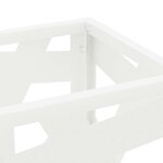 vidaXL Porte-parapluie Blanc 15 5 x 15 5 x 49 cm Métal