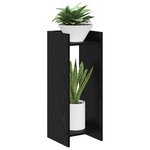 vidaXL Support de Plante 2 pièces Chêne noir 30 x 30 x 80 cm