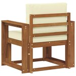 vidaXL Canapé d’extérieur Bois d'acacia massif et polyester Naturel
