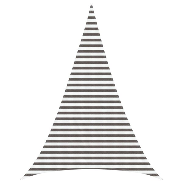 vidaXL Voile d'ombre 5 x 6 x 6 m HDPE Triangulaire Gris clair et blanc
