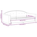 vidaXL Lit de repos sans matelas noir 90x190 cm tissu
