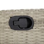 vidaXL Ensemble à manger de jardin et coussins 9 Pièces gris clair rotin