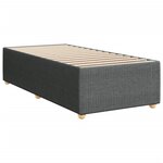 vidaXL Sommier à lattes de lit avec matelas Gris foncé 80x200 cm Tissu