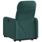 vidaXL Fauteuil inclinable vert foncé tissu