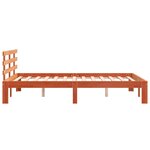vidaXL Cadre de lit sans matelas cire marron 135x190cm bois pin massif