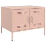 vidaXL Table basse rose 68x50x50 5 cm acier