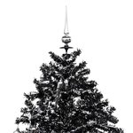 vidaXL Arbre de Noël neigeux avec base de parapluie Noir 190 cm PVC