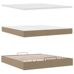 VidaXL Cadre de lit ottoman et matelas cappuccino 200x200cm similicuir