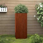 vidaXL Jardinière 32x29x75 cm acier corten