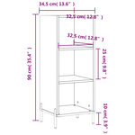 vidaXL Buffet gris béton 34 5x32 5x90 cm bois d'ingénierie