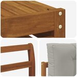 vidaXL Ensemble de canapés d'extérieur 7 pc Gris Naturel et Clair