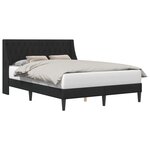 vidaXL Cadre de lit avec tête de lit Noir 120 x 190 cm Velours