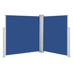vidaXL Auvent latéral rétractable Bleu 140 x 600 cm