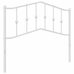 vidaXL Tête de lit métal blanc 100 cm