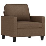 vidaXL Fauteuil avec repose-pied Marron 60 cm Tissu
