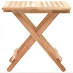vidaXL Table d'appoint pliante 50 x 50 x 49 cm Bois de noyer massif