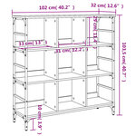 vidaXL Buffet chêne sonoma 102x32x103 5 cm bois d'ingénierie