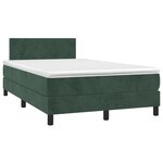 vidaXL Sommier à lattes de lit avec matelas vert foncé 120x190 cm
