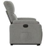 vidaXL Fauteuil inclinable électrique gris clair tissu microfibre