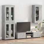 vidaXL Meuble mural Gris béton 55 x 29 x 100 cm Bois d'ingénierie