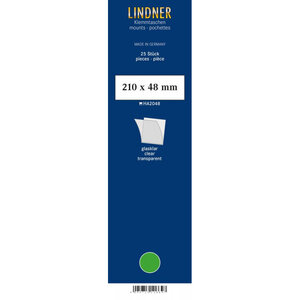 Bandes simple soudure 210 x 48 mm pour timbres-poste. Fond - Transparent