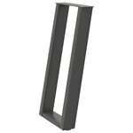 vidaXL Pieds de table console en U  2 pièces  anthracite  28 x (72-73) cm  acier