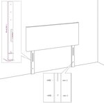 vidaXL Tête de lit avec oreilles Gris 147x16x78/88 cm Similicuir