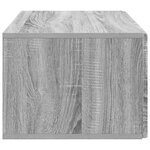 vidaXL Meuble TV mural Sonoma gris 59 5 x 41 x 30 cm Bois d'ingénierie