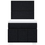 vidaXL Sommier à lattes de lit et matelas Noir 80x200 cm Tissu