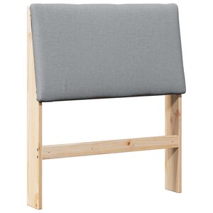 vidaXL Tête de lit capitonnée Gris clair 80 cm Pin massif