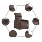 vidaXL Fauteuil inclinable électrique marron similicuir