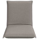 vidaXL Fauteuil de sol ajustable Taupe Tissu