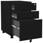 vidaXL Classeur mobile Noir 39x45x60 cm Acier