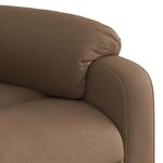 vidaXL Fauteuil inclinable Marron Tissu